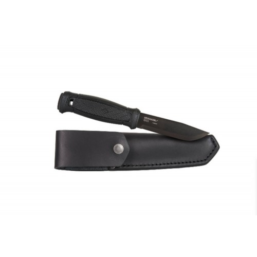 Garberg Carbon Leather Sheath, Built for demanding tasks and long-term reliability, the Morakniv Garberg Black C is a full-tang carbon steel knife engineered to deliver confident performance in challenging situations